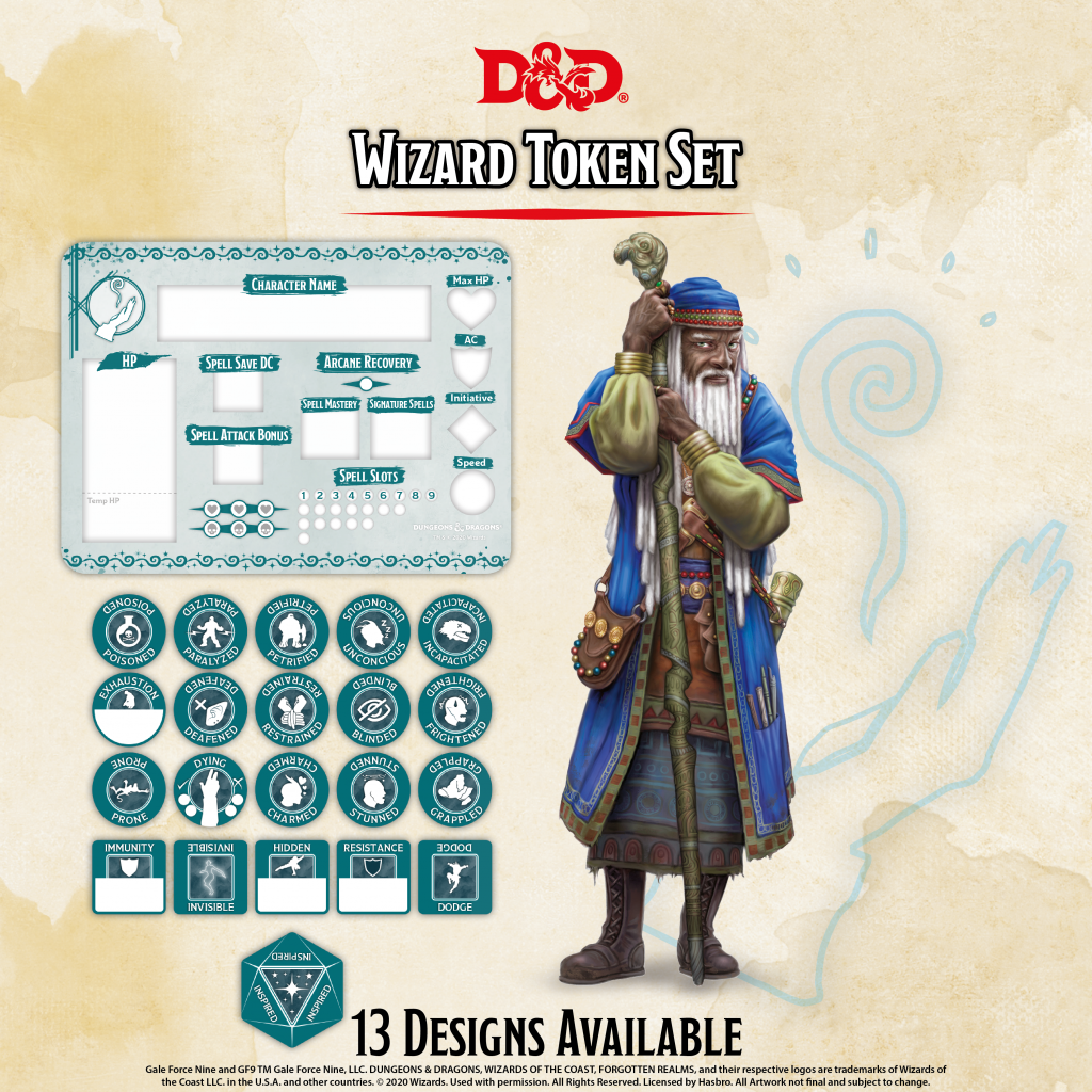 D&D: Class Token Set – Wizard