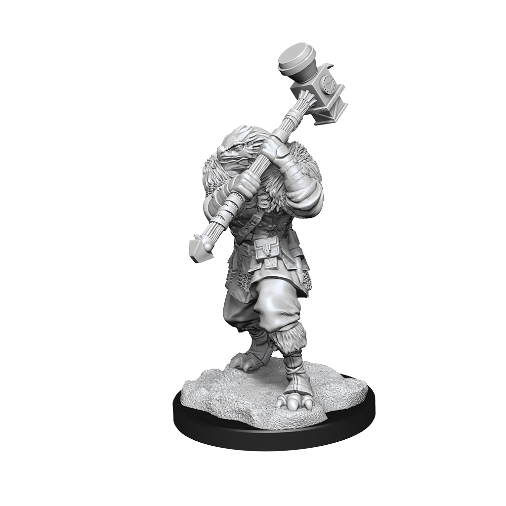 Critical Role Unpainted Miniatures Ravenite Half-Dragon Barbarian Female