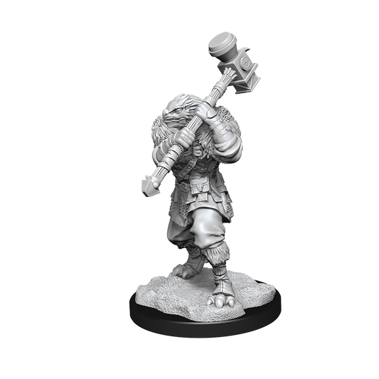 Critical Role Unpainted Miniatures Ravenite Half-Dragon Barbarian Female