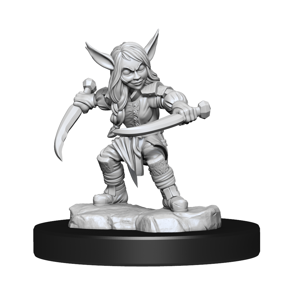 Critical Role Unpainted Miniatures Goblin Sorceror and Rogue Female