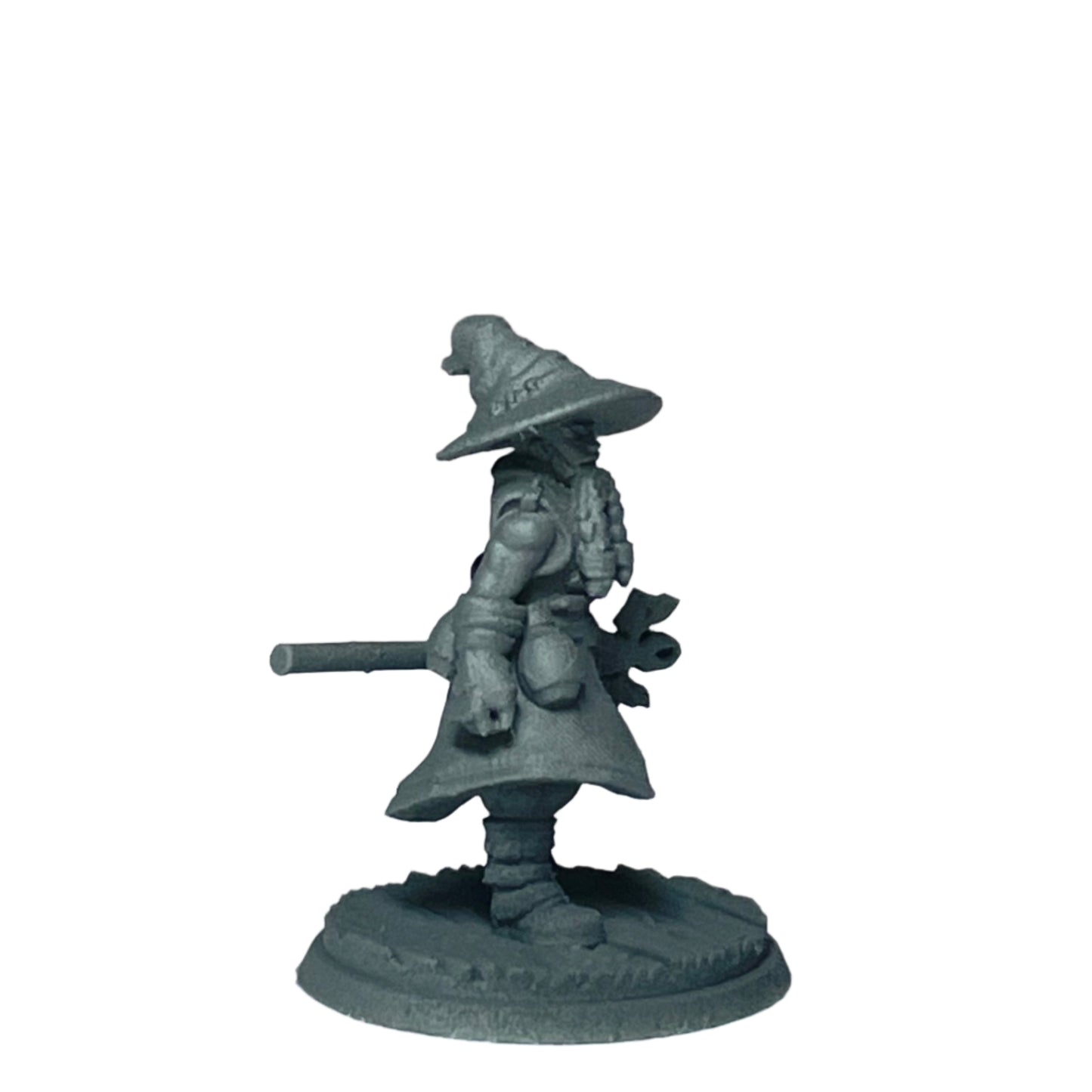 Miniature Male Dwarf Wielding Staff 28mm