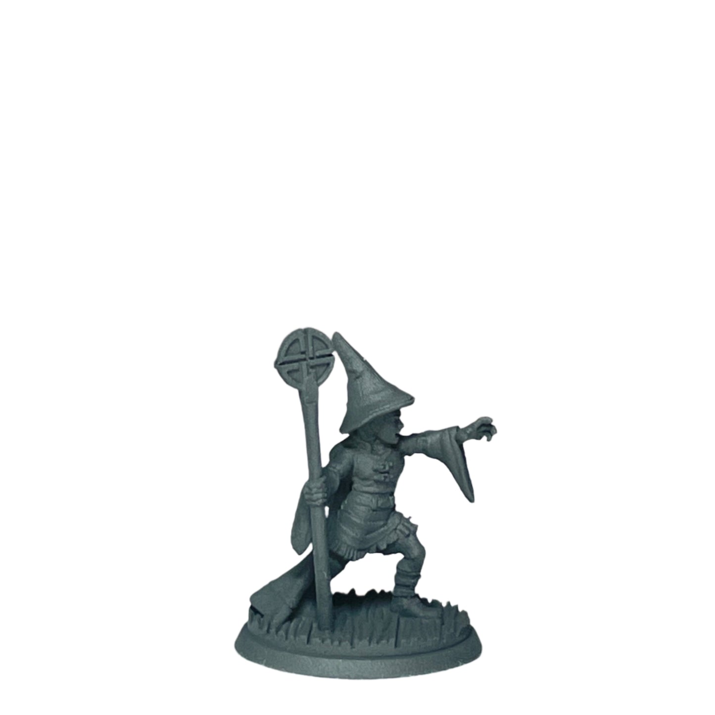 Miniature Male Halfling wielding Staff 28mm