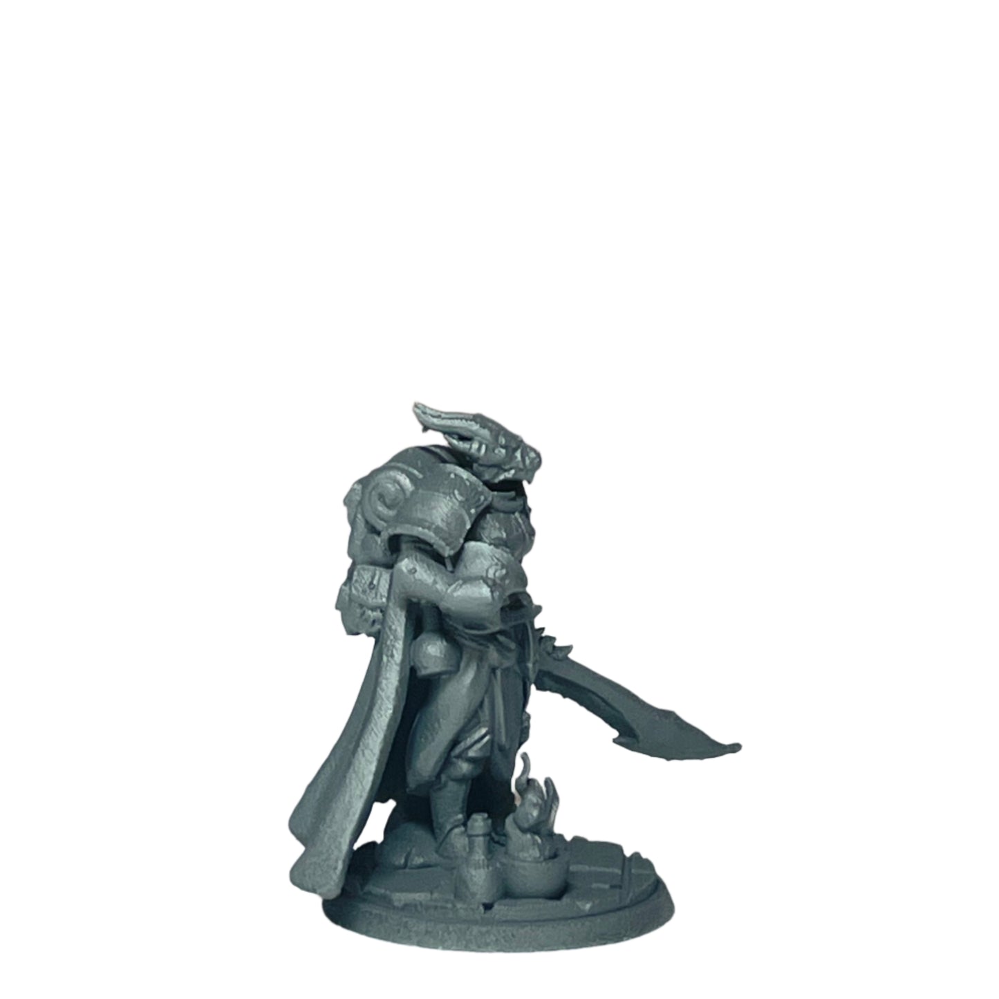 Miniature Female Dragonborn wielding Scimitar 28mm