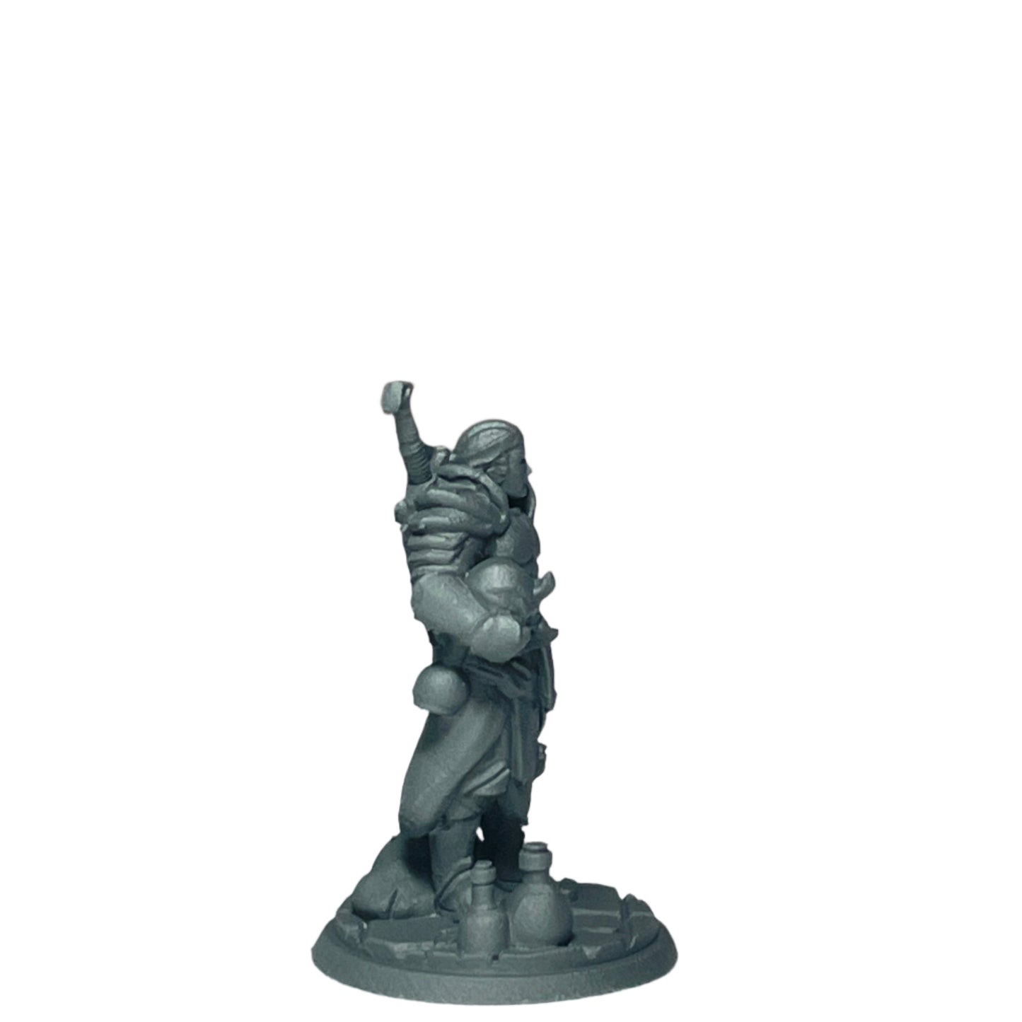 Miniature Male Human with Stowed Sword 28mm