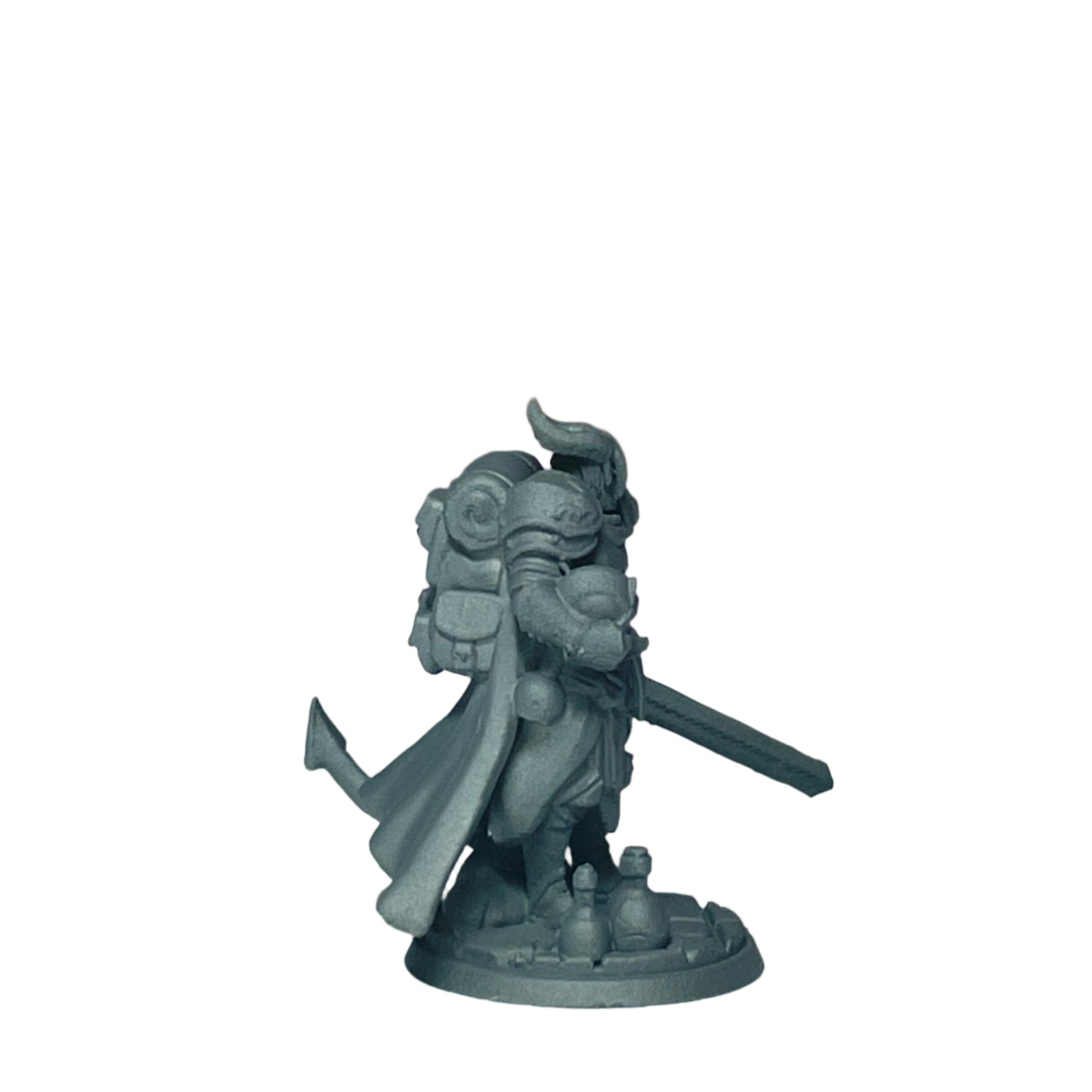 Miniature Male Tiefling wielding Sword 28mm