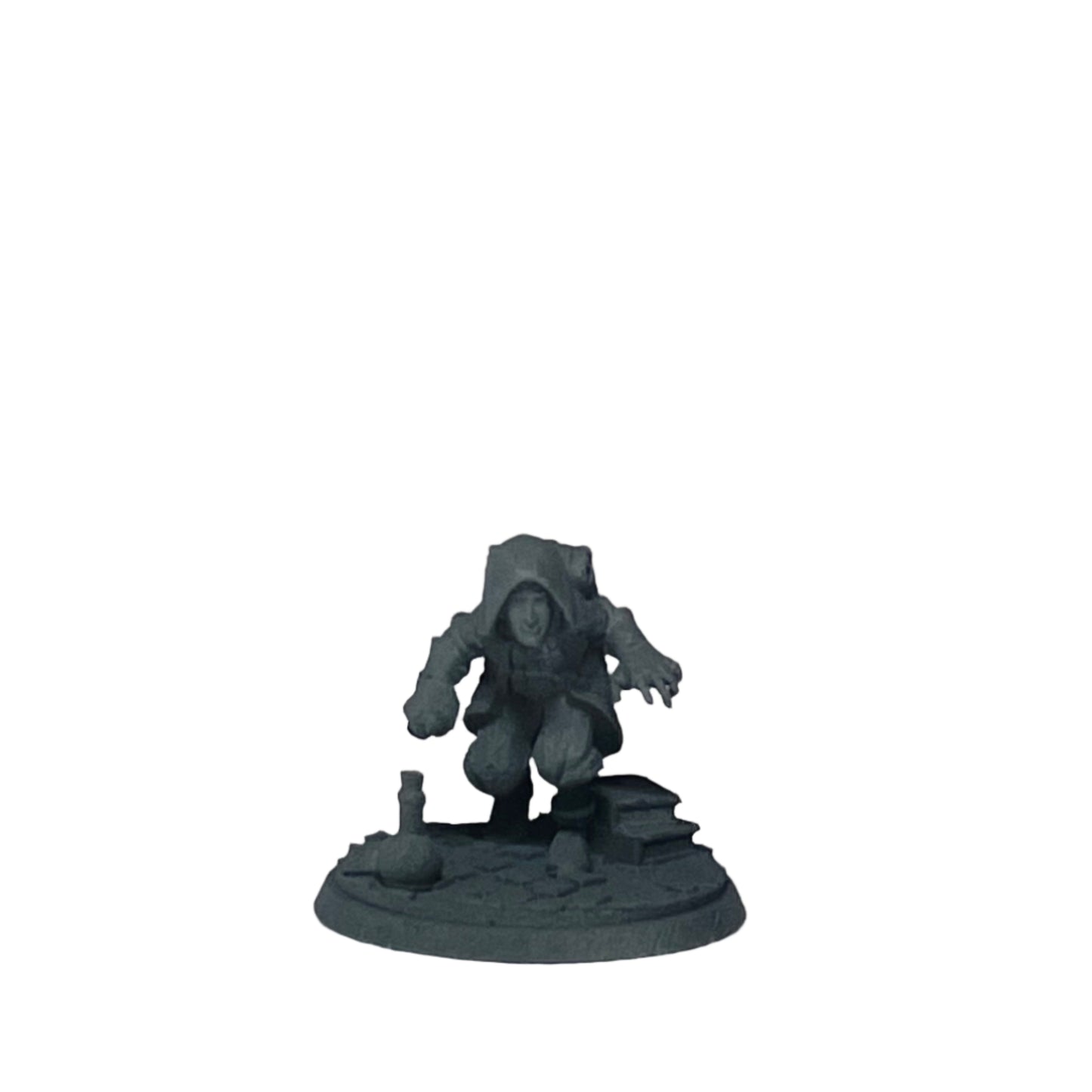 Miniature Male Halfling wielding Dagger 28mm