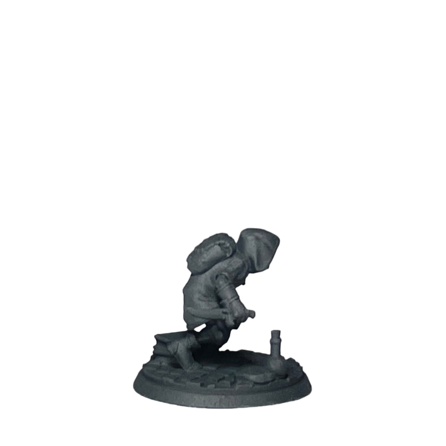 Miniature Male Halfling wielding Dagger 28mm