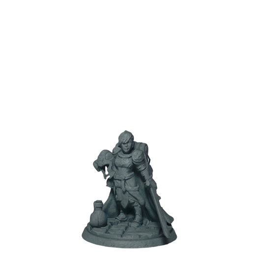 Miniature Female Dwarf wielding Sword 28mm