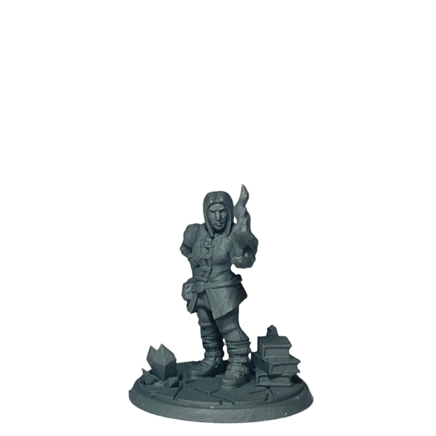 Miniature Female Halfling wielding Flame 28mm
