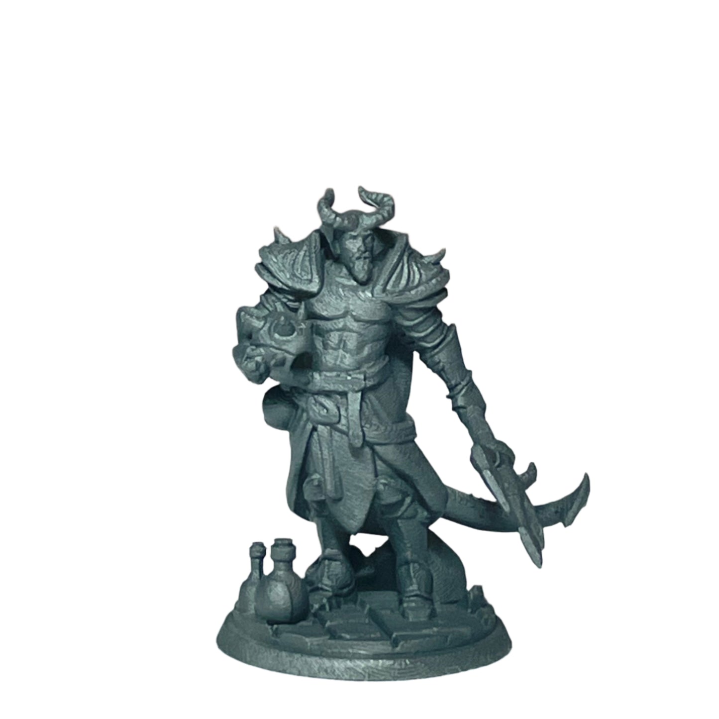 Miniature Male Tiefling Wielding Trident 28mm