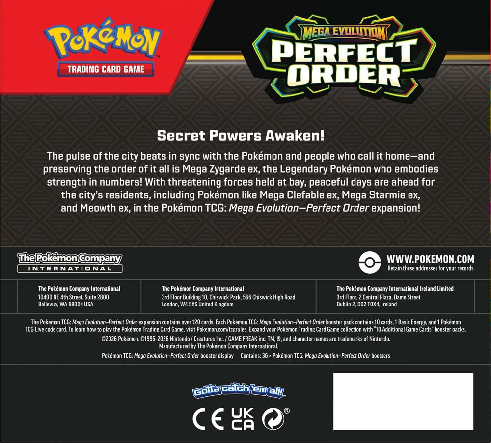 Pokemon TCG Mega Evolutions 3 Perfect Order Booster Display Box