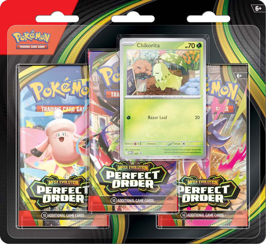 Pokemon TCG Mega Evolutions 3 Perfect Order Three Booster Blister