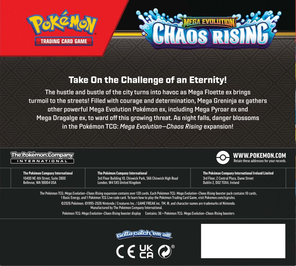 Pokemon TCG: Mega Evolution Chaos Rising Booster Box